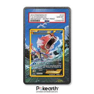 Gyarados EX 123/122 - Graded Card Extended Artwork Display Case - Display Case Extended Artwork Pokearth