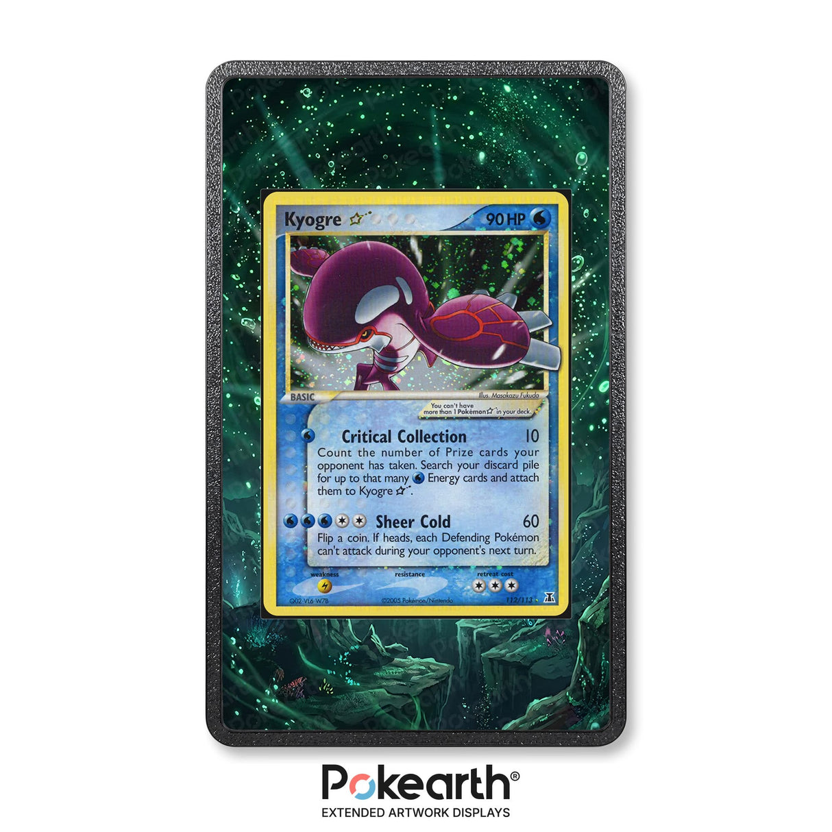 Kyogre 112/113 Gold Star - Custodia con Artwork Esteso per Carte Pokémon - Display Case Extended Artwork Pokearth
