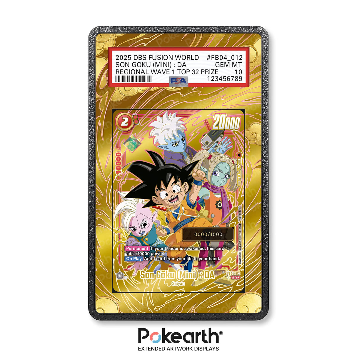 Son Goku (Mini) : DA FB04-012 - Graded Card Extended Artwork Display Case - Display Case Extended Artwork Pokearth