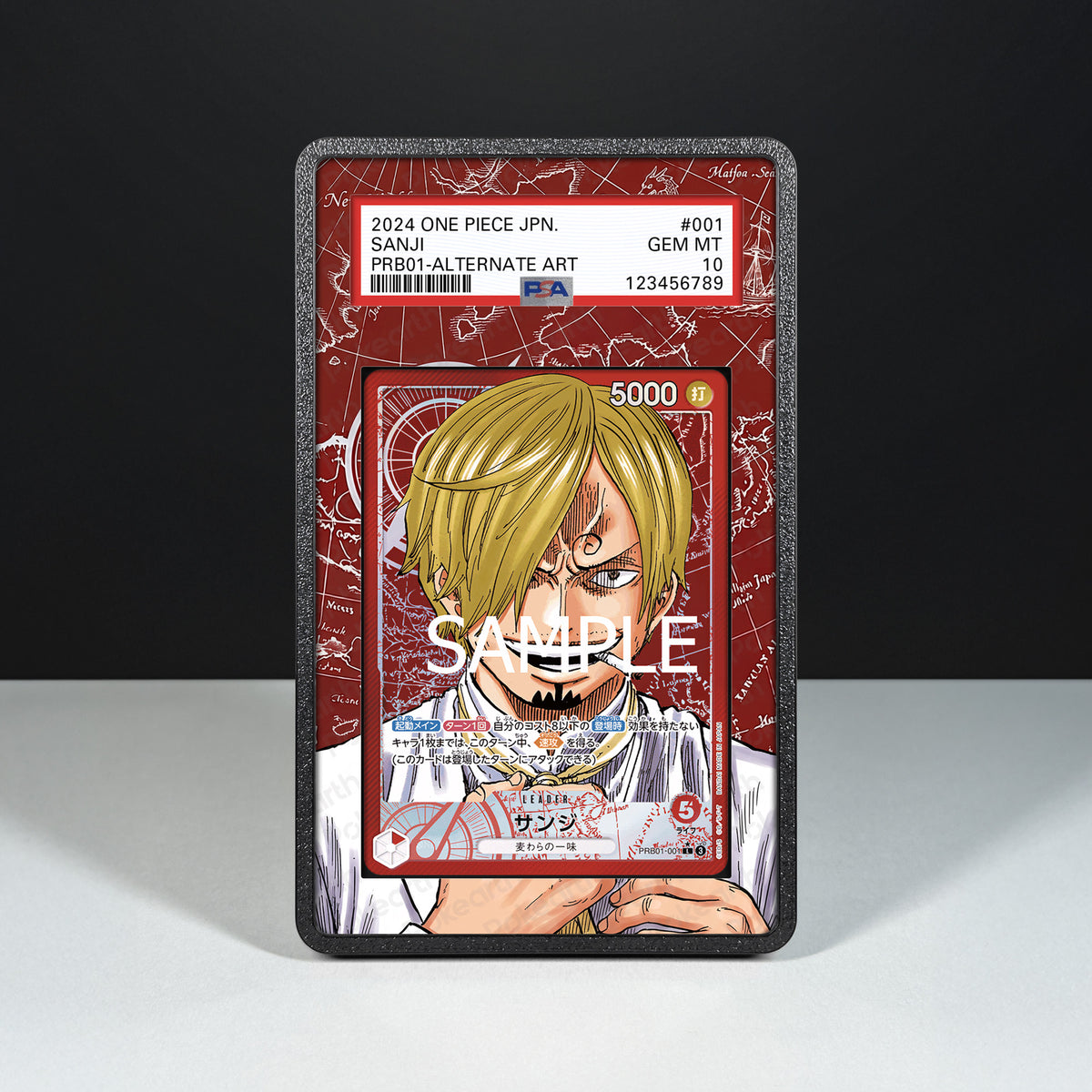 Sanji PRB01-001 - Hülle mit erweitertem Artwork für gegradete Karten