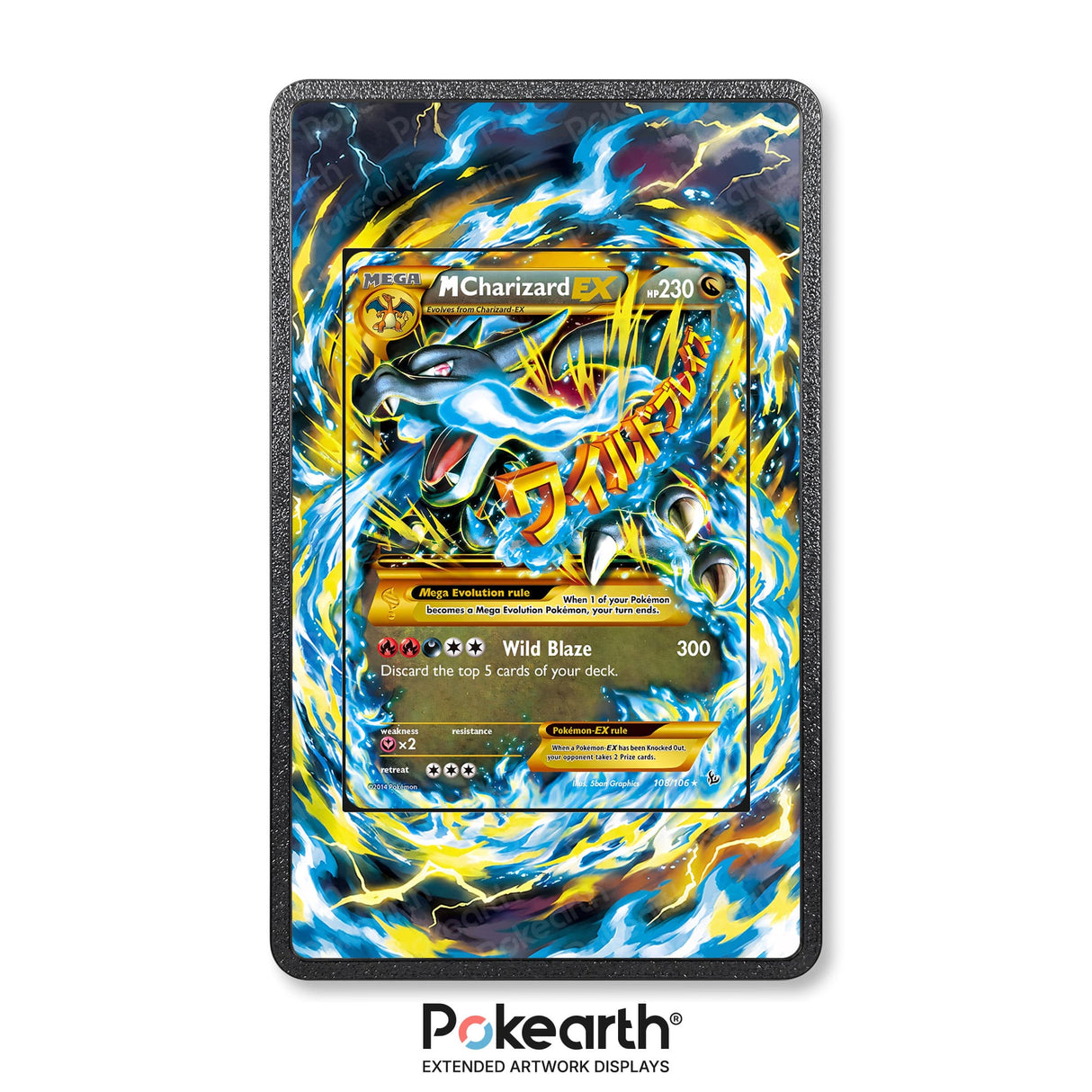 M Charizard EX 108/106 - Custodia con Artwork Esteso per Carte Pokémon - Display Case Extended Artwork Pokearth