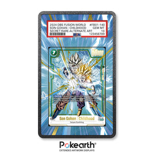 Son Gohan : Childhood FB01-140 - Graded Card Extended Artwork Display Case - Display Case Extended Artwork Pokearth