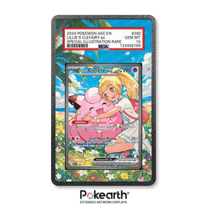 Lillie's Clefairy ex 280/217 - Graded Card Extended Artwork Display Case - Display Case Extended Artwork Pokearth