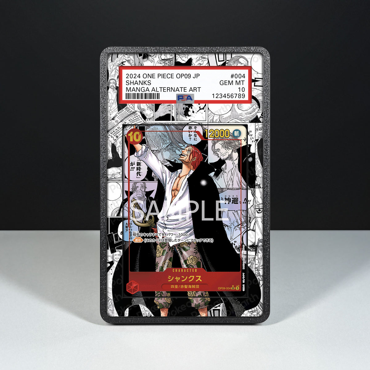 Shanks OP09-004 Manga - Custodia con Artwork Esteso per Carte Gradate