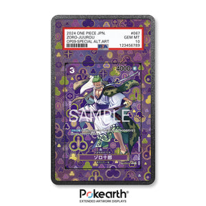 Zoro-Juurou OP05-067 - Graded Card Extended Artwork Display Case - Display Case Extended Artwork Pokearth
