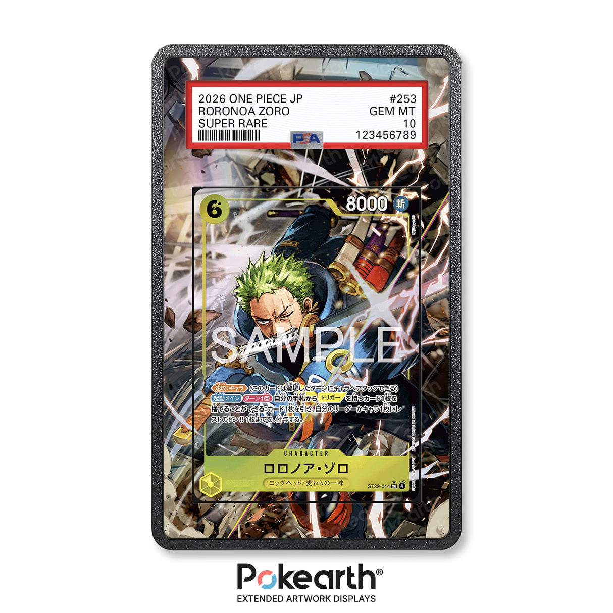 Roronoa Zoro ST29-014 - Graded Card Extended Artwork Display Case - Display Case Extended Artwork Pokearth