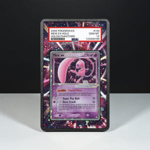 Mew ex 100/110 - Case mit erweitertem Artwork für gegradete Karten