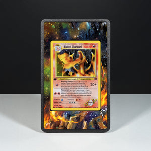 Blaine's Charizard 2/132 - Extended Art Hülle für Pokémon-Karten
