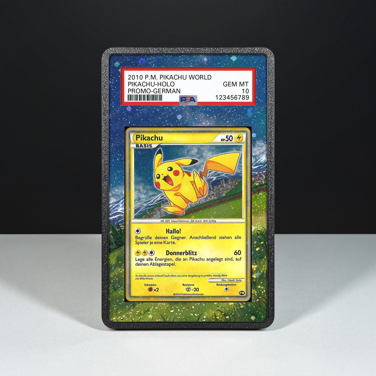 Pikachu PW (Deutsch) – Hülle mit erweitertem Artwork für bewertete Karten