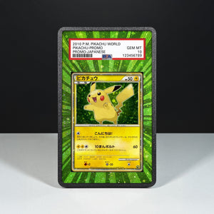 Pikachu PW (Grün) - Hülle mit erweitertem Artwork für bewertete Karten