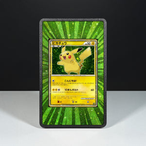 Pikachu PW (Grün) - Hülle mit erweitertem Artwork für Pokémon-Karten