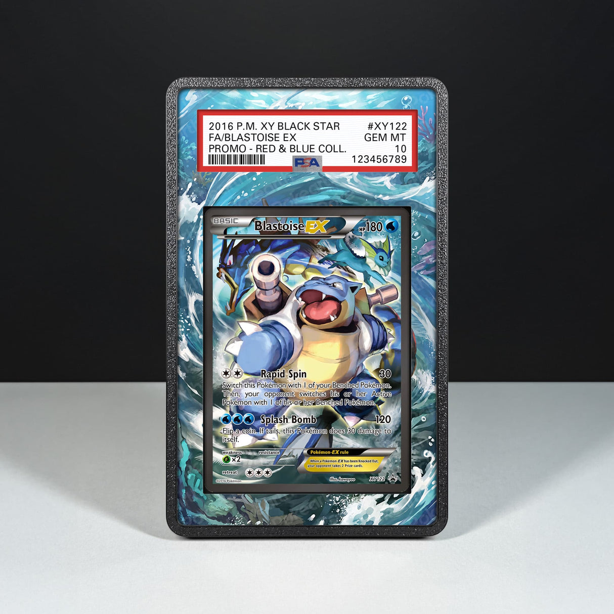 Blastoise EX XY122 - Graded Card Extended Artwork Display Case - Display Case Extended Artwork Pokearth