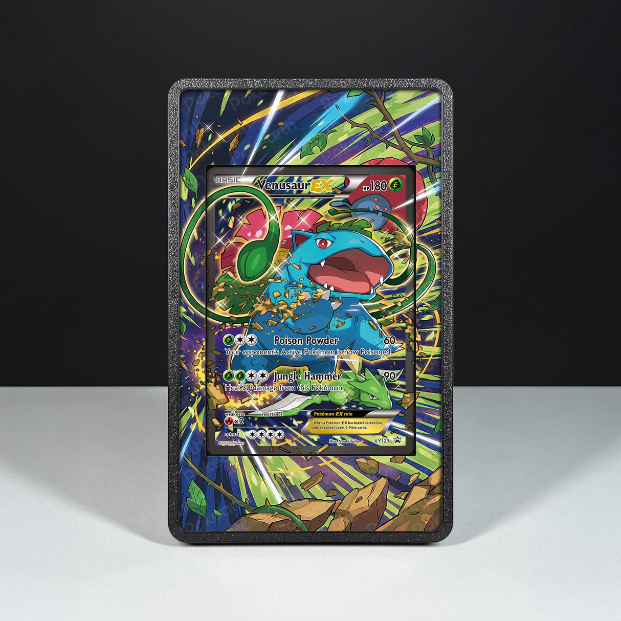 Venusaur EX XY123 - Custodia con Artwork Esteso per Carte Pokémon - Display Case Extended Artwork Pokearth