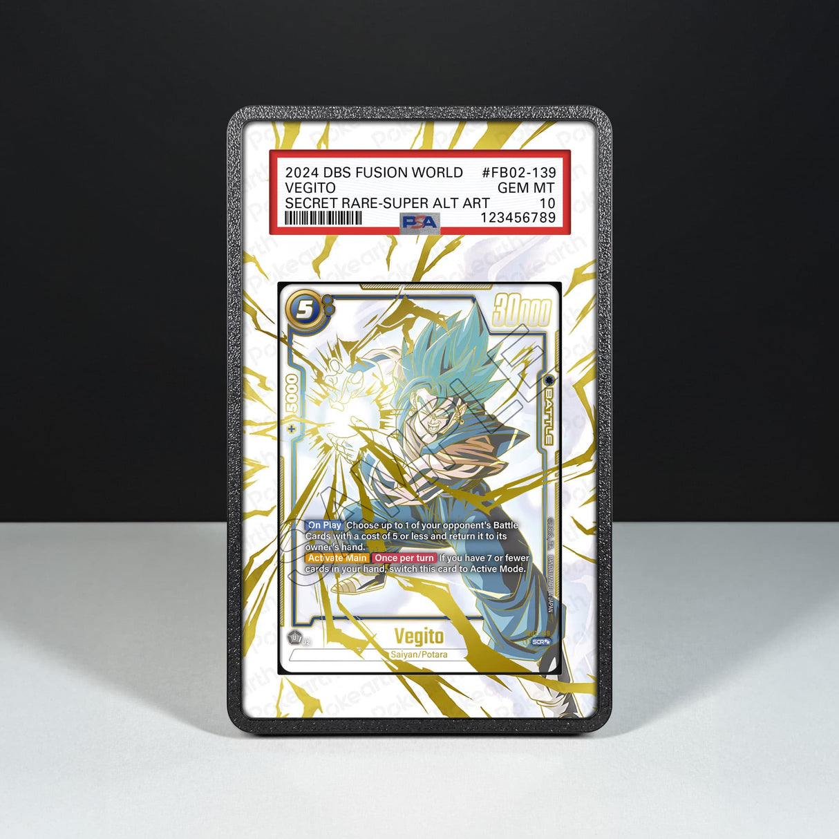 Vegito FB02-139 - Graded Card Extended Artwork Display Case - Display Case Extended Artwork Pokearth