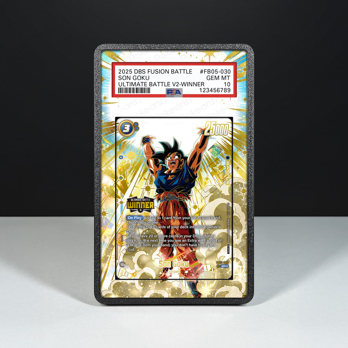 Son Goku FB05-030 - Graded Card Extended Artwork Display Case - Display Case Extended Artwork Pokearth