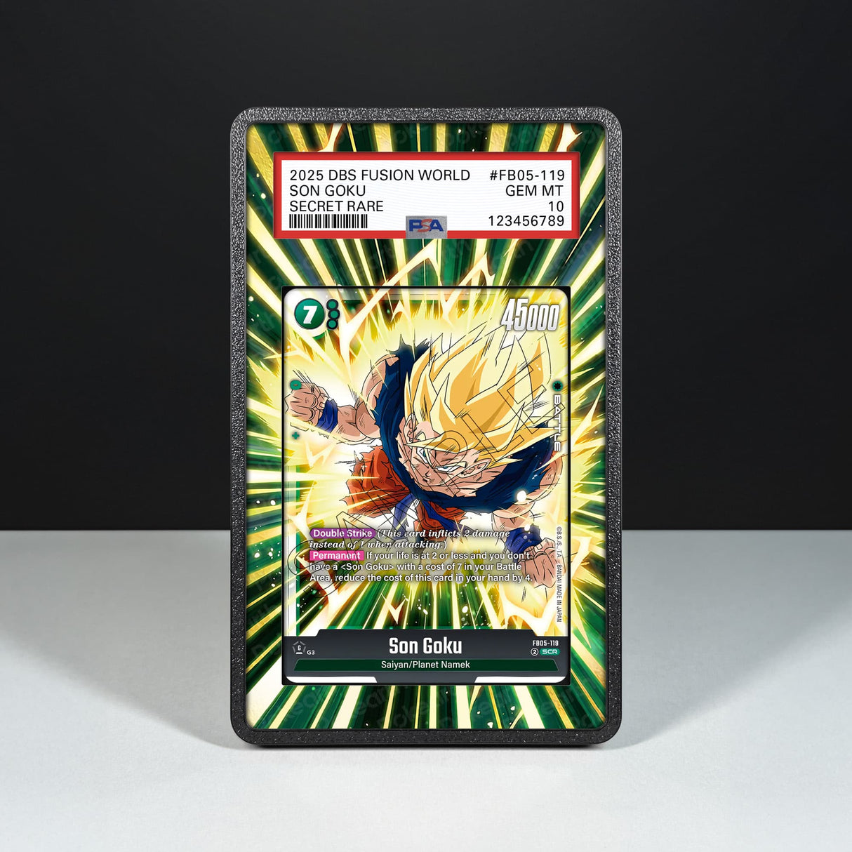 Son Goku FB05-119 - Graded Card Extended Artwork Display Case - Display Case Extended Artwork Pokearth