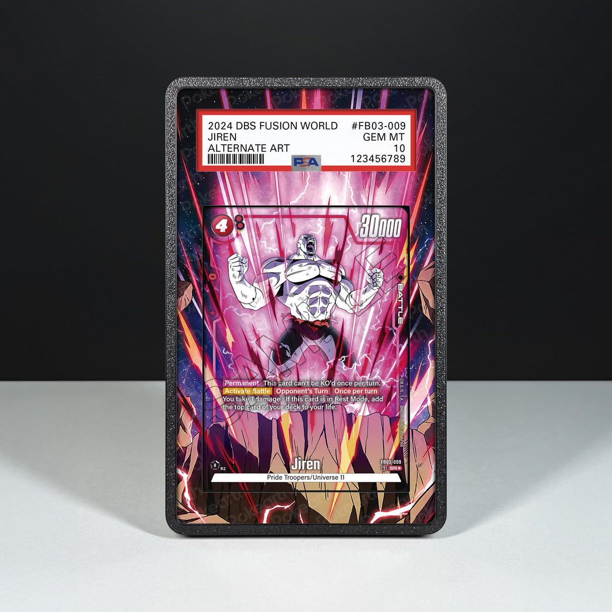 Jiren FB03-099 - Graded Card Extended Artwork Display Case - Display Case Extended Artwork Pokearth