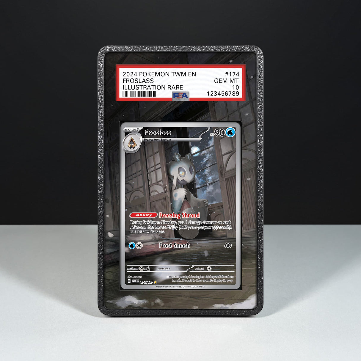 Froslass 174/167 - Graded Card Extended Artwork Display Case - Display Case Extended Artwork Pokearth