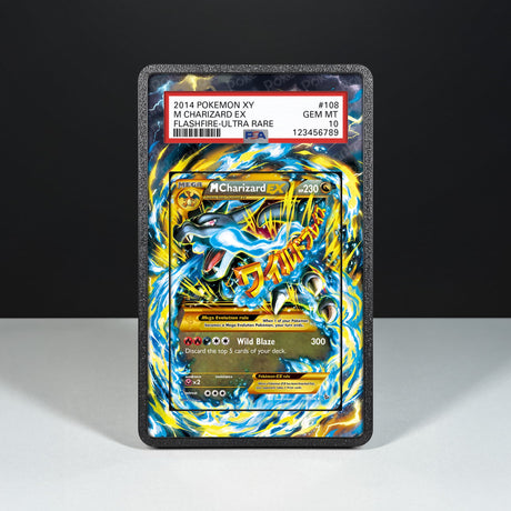 M Charizard EX 108/106 - Graded Card Extended Artwork Display Case - Display Case Extended Artwork Pokearth