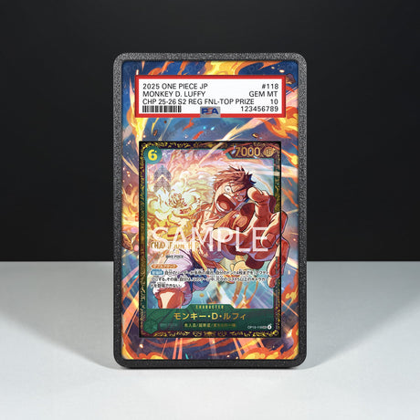 Monkey.D. Luffy OP13-118 - Custodia con Artwork Esteso per Carte Gradate - Display Case Extended Artwork Pokearth