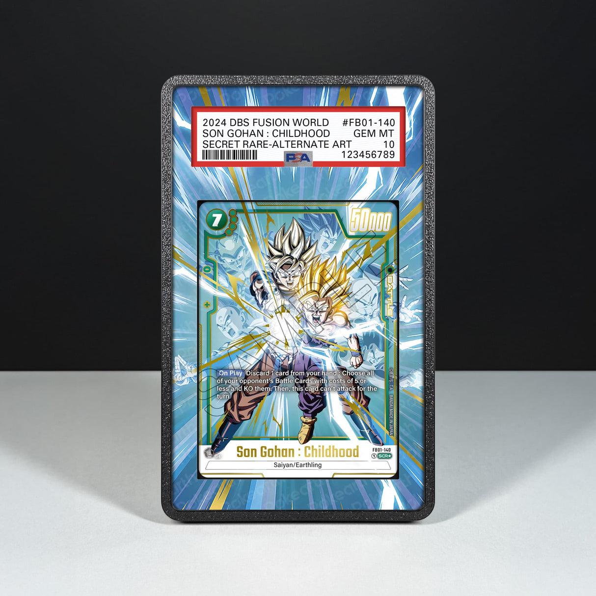 Son Gohan : Childhood FB01-140 - Graded Card Extended Artwork Display Case - Display Case Extended Artwork Pokearth