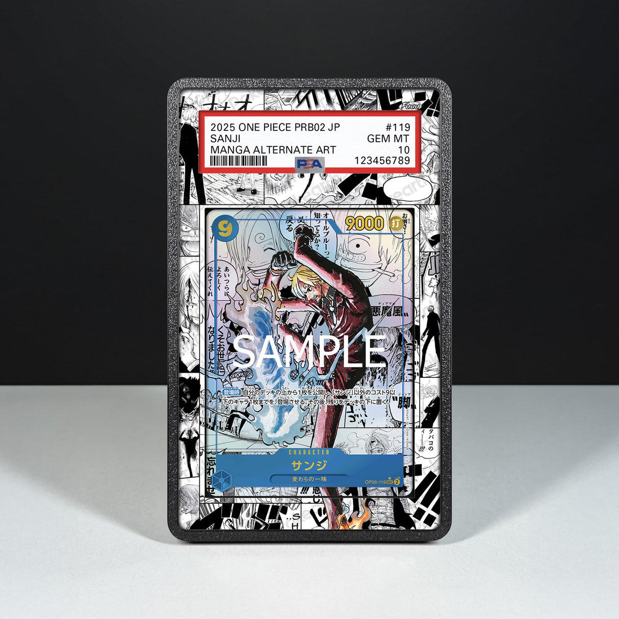 Sanji OP06-119 Manga - Graded Card Extended Artwork Display Case - Display Case Extended Artwork Pokearth