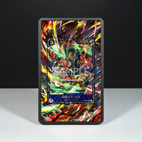 Roronoa Zoro OP01-025 - Custodia con Artwork Esteso per Carte One Piece - Display Case Extended Artwork Pokearth