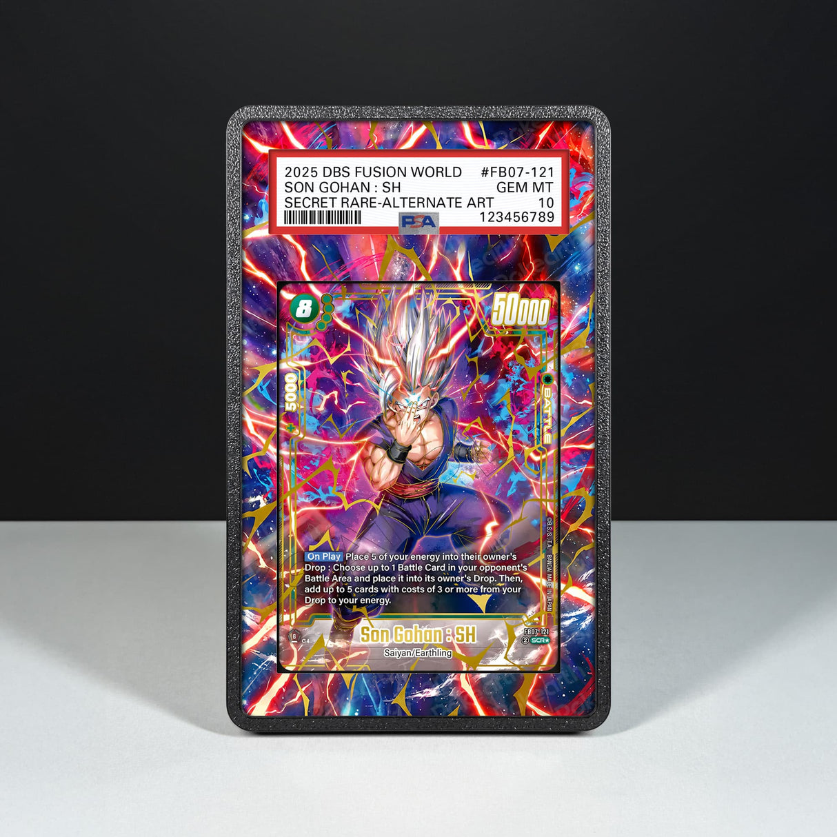 Son Gohan : SH FB07-121 - Graded Card Extended Artwork Display Case - Display Case Extended Artwork Pokearth