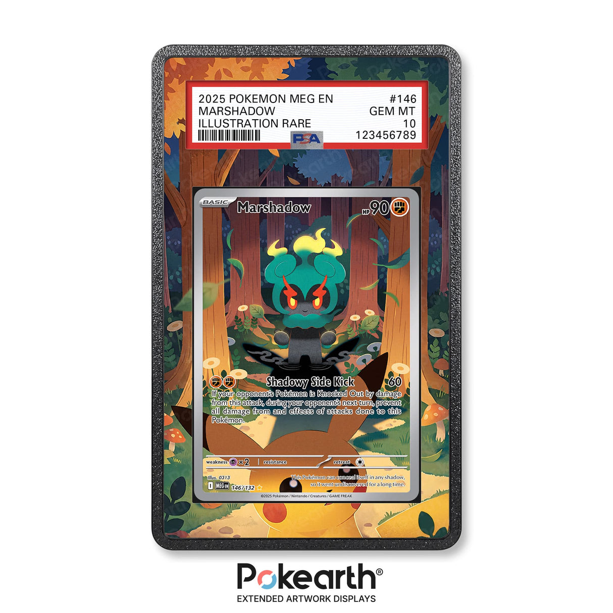 Marshadow 146/132 - Graded Card Extended Artwork Display Case - Display Case Extended Artwork Pokearth
