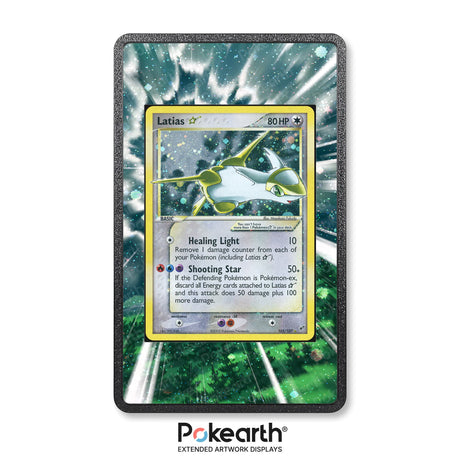 Latias Gold Star 105/107 - Custodia con Artwork Esteso per Carte Pokémon - Display Case Extended Artwork Pokearth