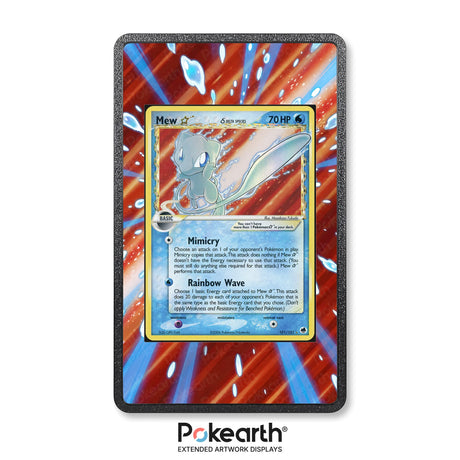 Mew Gold Star Delta Species 101/101 - Custodia con Artwork Esteso per Carte Pokémon - Display Case Extended Artwork Pokearth