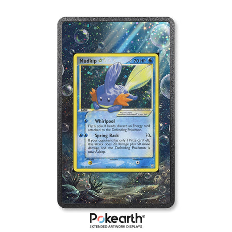 Mudkip Gold Star 107/109 - Custodia con Artwork Esteso per Carte Pokémon - Display Case Extended Artwork Pokearth