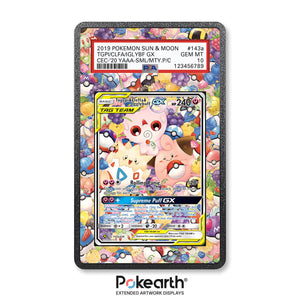 Togepi & Cleffa & Igglybuff GX 143a/236 - Graded Card Extended Artwork Display Case - Display Case Extended Artwork Pokearth