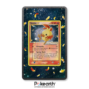 Torchic Gold Star 108/109 - Custodia con Artwork Esteso per Carte Pokémon - Display Case Extended Artwork Pokearth