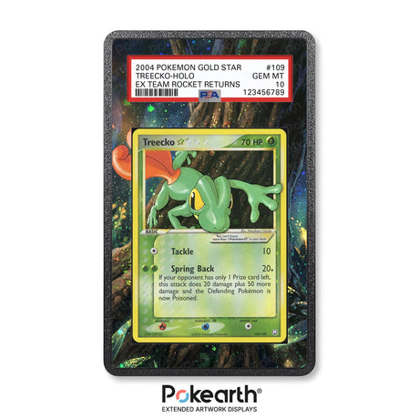 Treecko Gold Star 109/109 - Graded Card Extended Artwork Display Case - Display Case Extended Artwork Pokearth