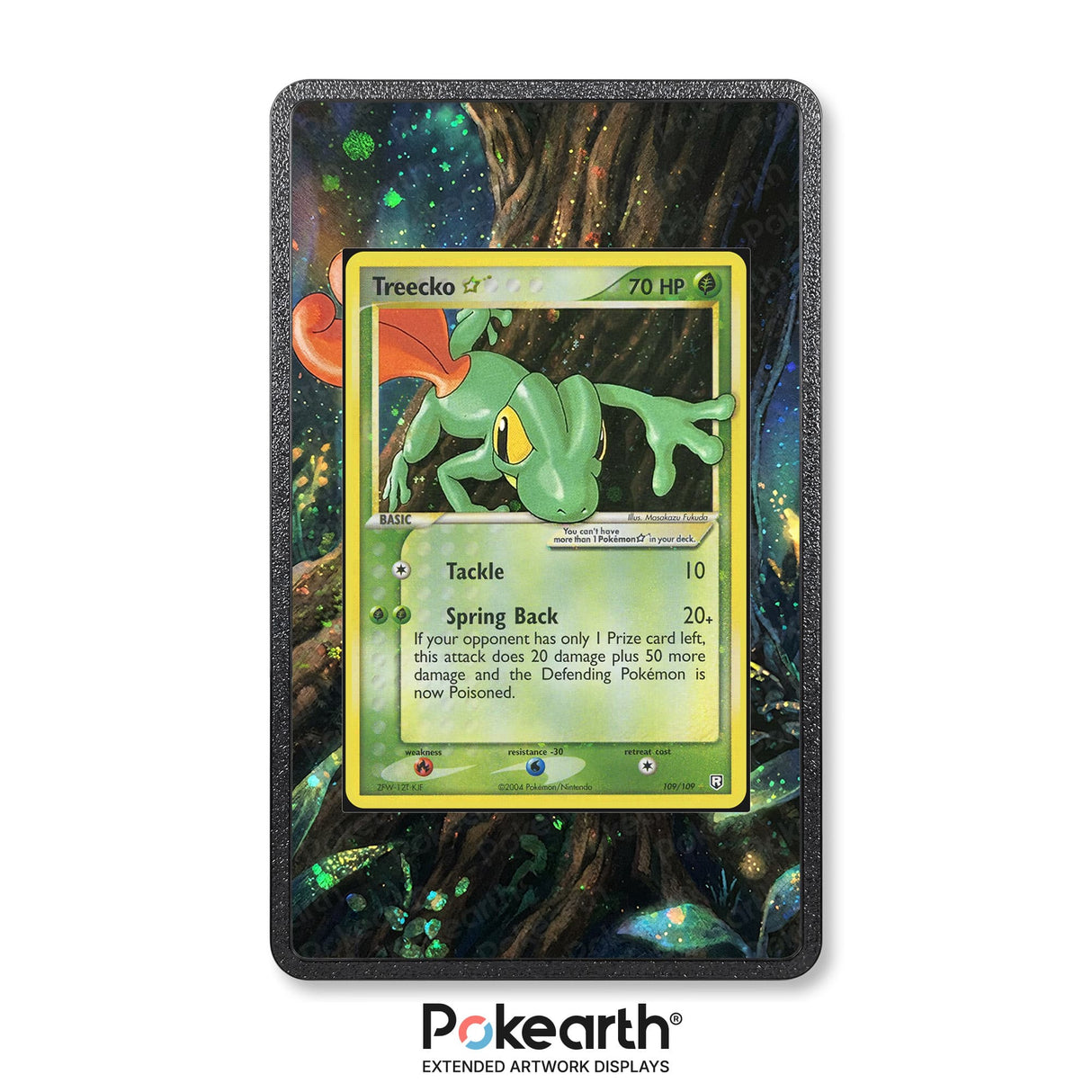 Treecko Gold Star 109/109 - Custodia con Artwork Esteso per Carte Pokémon - Display Case Extended Artwork Pokearth