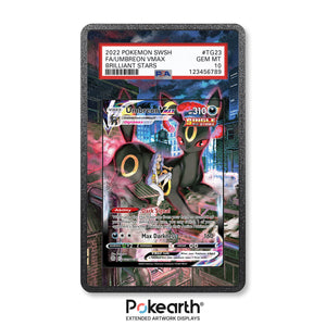 Umbreon VMAX TG23/TG30 - Custodia con Artwork Esteso per Carte Gradate - Display Case Extended Artwork Pokearth
