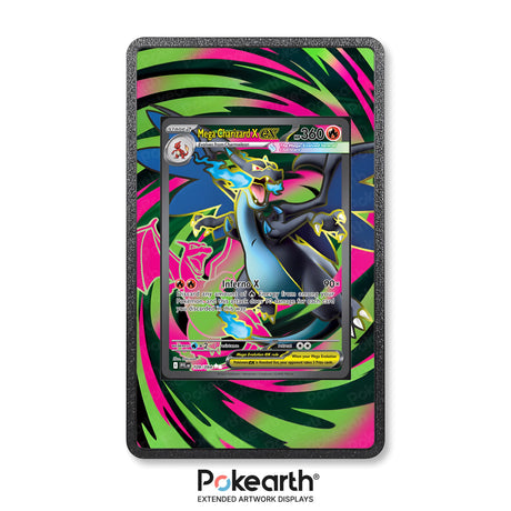 Mega Charizard X ex 109/094 - Custodia con Artwork Esteso per Carte Pokémon - Display Case Extended Artwork Pokearth