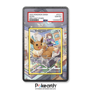 Eevee TG11/TG30 - Graded Card Extended Artwork Display Case - Display Case Extended Artwork Pokearth