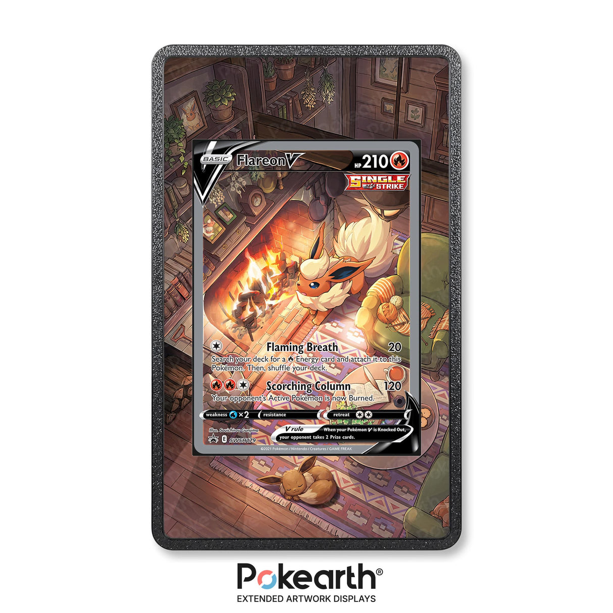 Flareon V SWSH 179 - Custodia con Artwork Esteso per Carte Pokémon - Display Case Extended Artwork Pokearth
