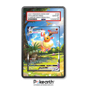 Flareon VMAX SWSH 180 - Graded Card Extended Artwork Display Case - Display Case Extended Artwork Pokearth