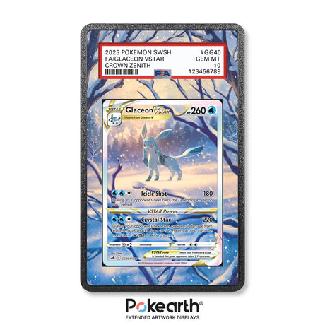 Glaceon VSTAR GG40/GG70 - Graded Card Extended Artwork Display Case - Display Case Extended Artwork Pokearth