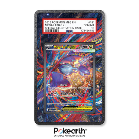 Mega Latias ex 181/132 - Graded Card Extended Artwork Display Case - Display Case Extended Artwork Pokearth