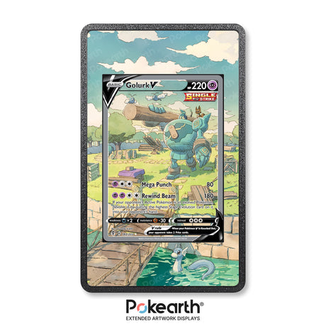 Golurk V 182/203 - Custodia con Artwork Esteso per Carte Pokémon - Display Case Extended Artwork Pokearth
