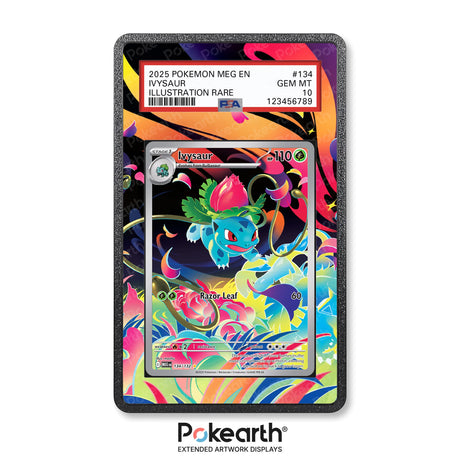 Ivysaur 134/132 - Graded Card Extended Artwork Display Case - Display Case Extended Artwork Pokearth