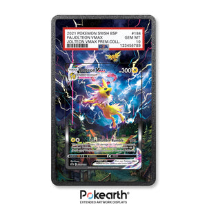 Jolteon VMAX SWSH 184 - Graded Card Extended Artwork Display Case - Display Case Extended Artwork Pokearth