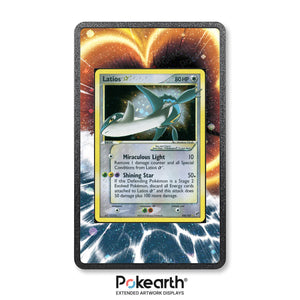 Latios Gold Star 106/107 - Custodia con Artwork Esteso per Carte Pokémon - Display Case Extended Artwork Pokearth