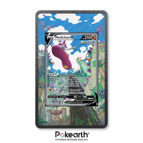Medicham V 186/203 - Custodia con Artwork Esteso per Carte Pokémon - Display Case Extended Artwork Pokearth