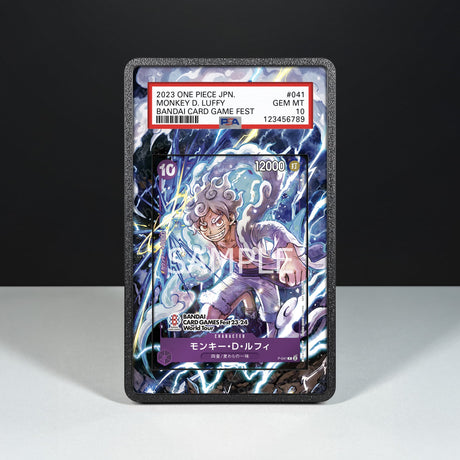 Monkey D. Luffy P-041 - Custodia con Artwork Esteso per Carte Gradate - Display Case Extended Artwork Pokearth