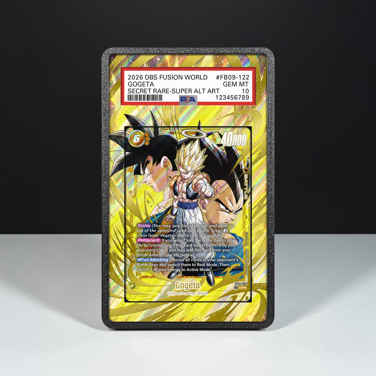 Gogeta : BR FB09-122 - Graded Card Extended Artwork Display Case - Display Case Extended Artwork Pokearth